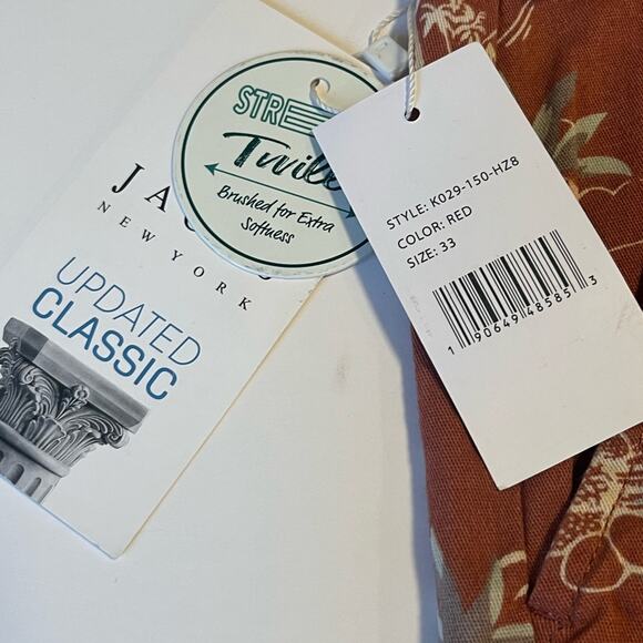 NWT Jachs NY Classic Khaki Twill Hawaii Print Bleecker Shorts - 32" Waist - Picture 4 of 8